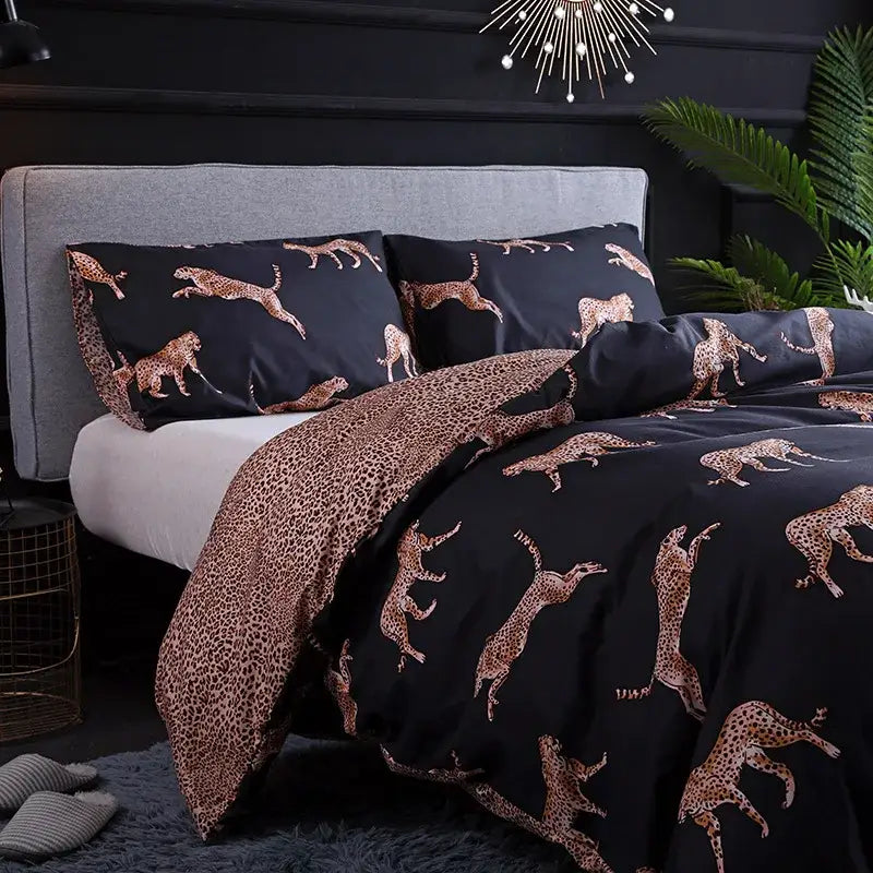 Rose Gold Leopard Duvet