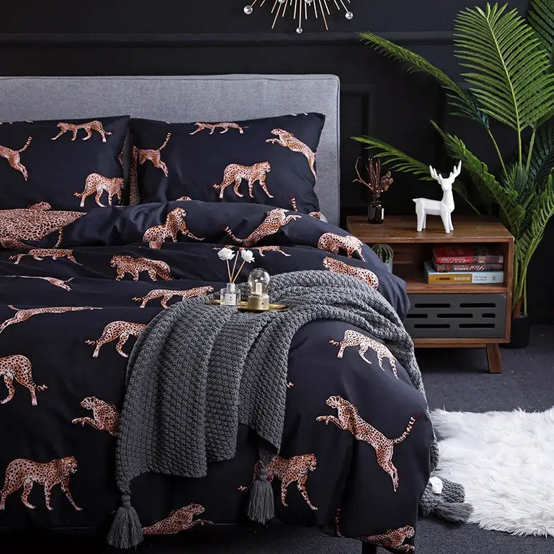 Rose Gold Leopard Duvet