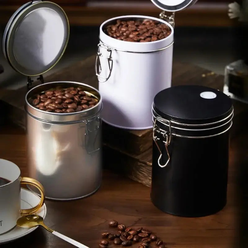 Black Hermetic Kitchen Canisters