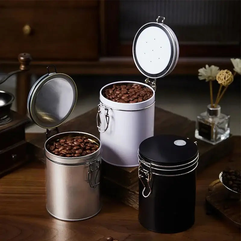 Black Hermetic Kitchen Canisters