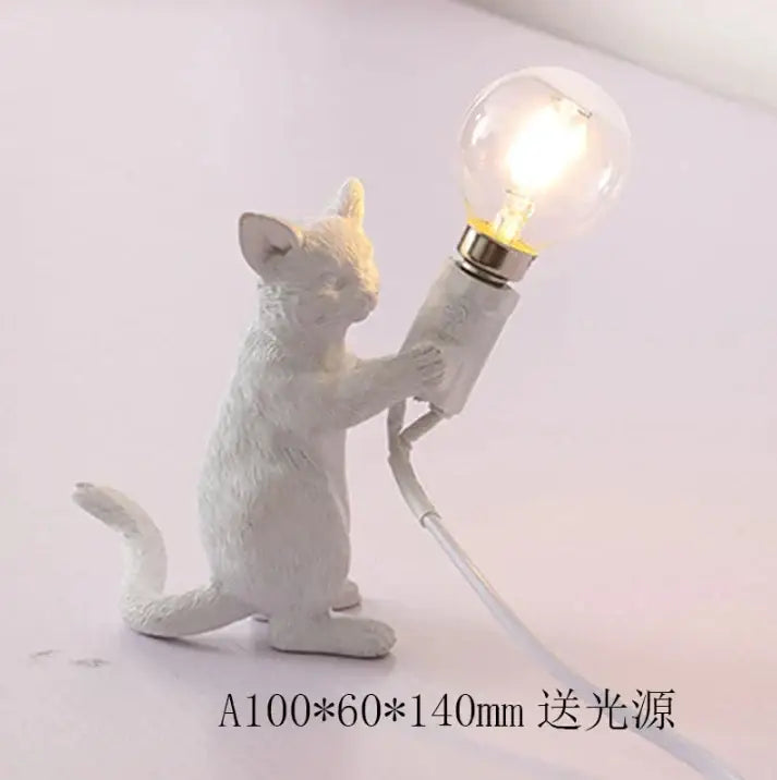 Resin Cat Table Lamp