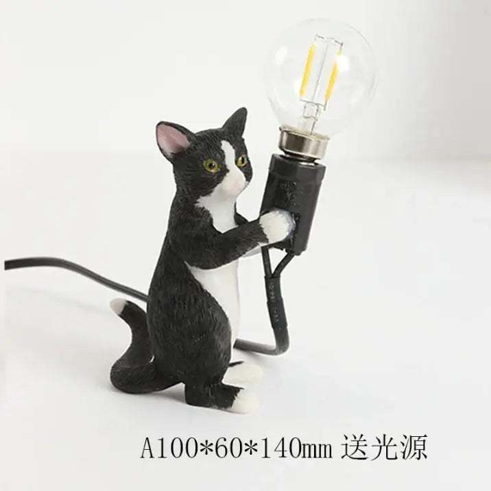 Resin Cat Table Lamp