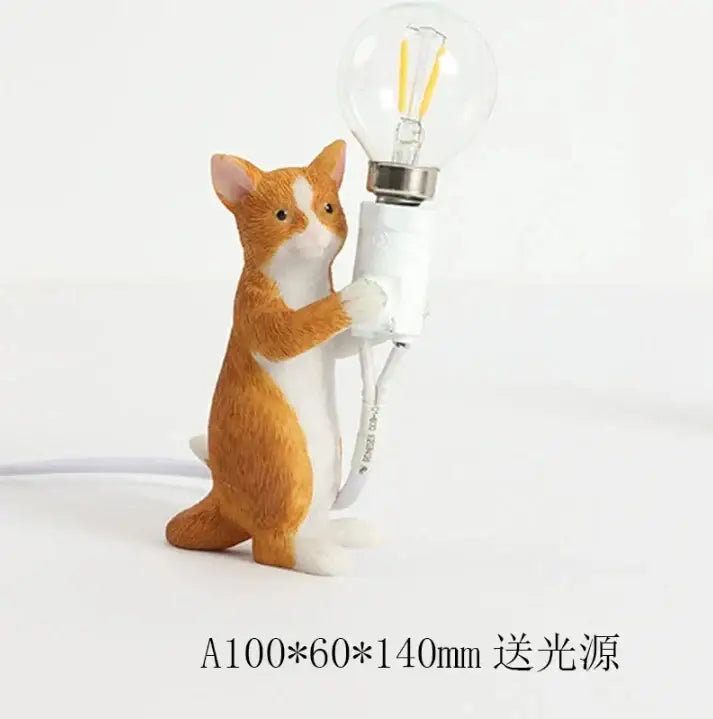 Resin Cat Table Lamp