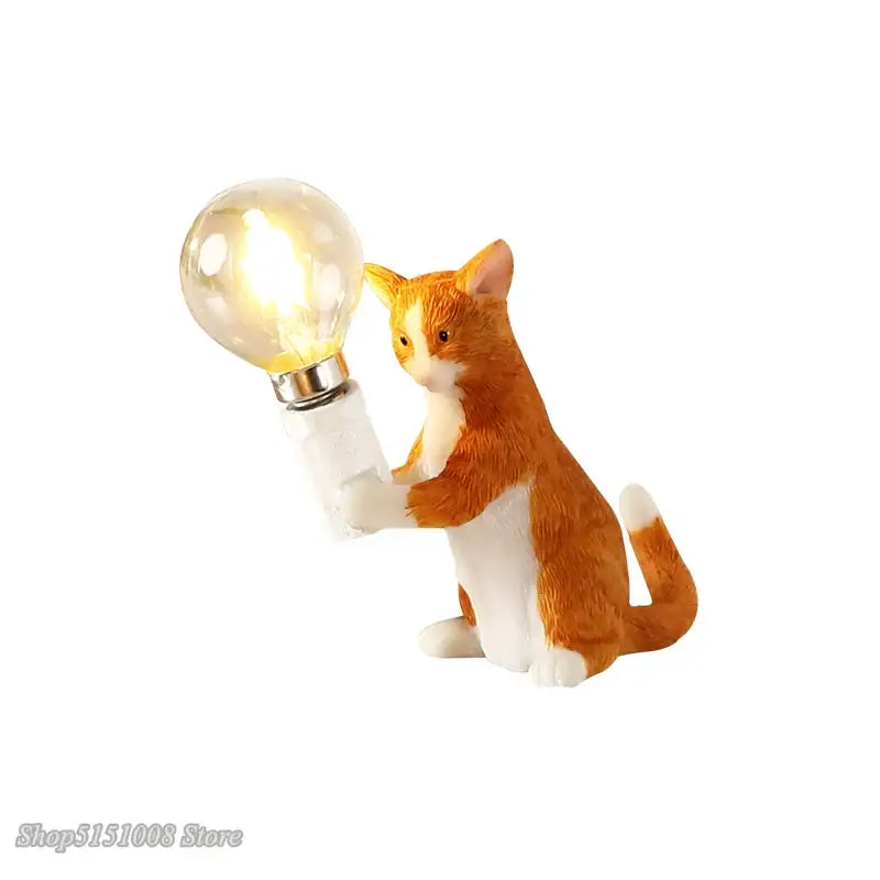 Resin Cat Table Lamp