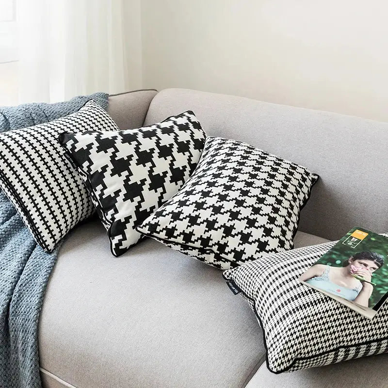 Houndstooth Throw Pillow