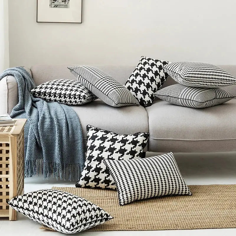 Houndstooth Throw Pillow