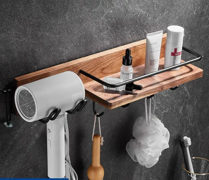 Black Wood Bathroom Set