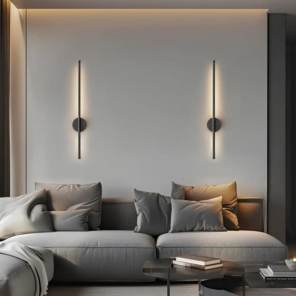 Black Modern Wireless Battery Wall Sconce