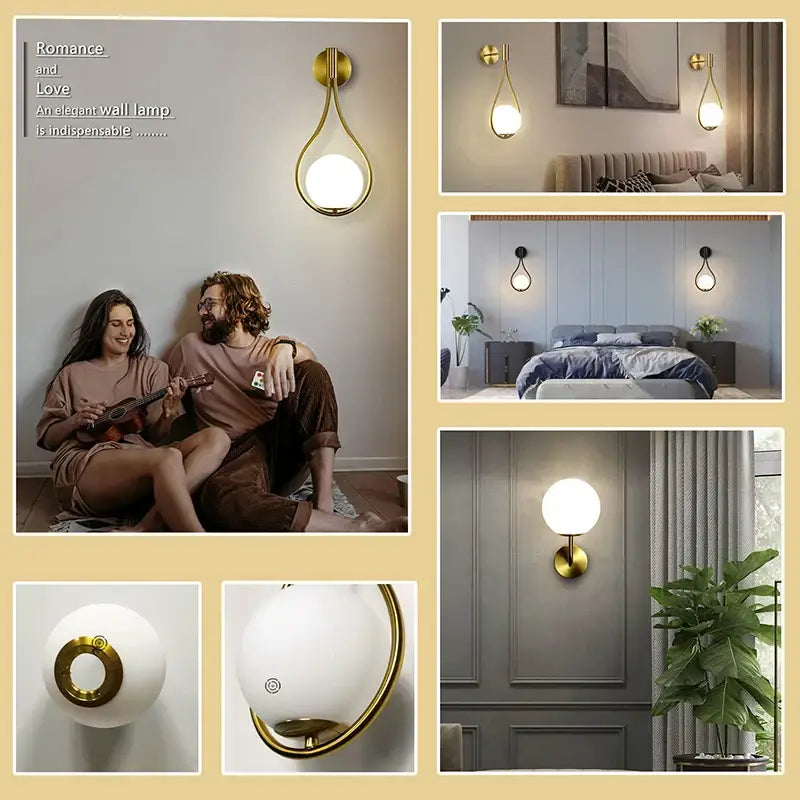 Black Remote Wall Sconce