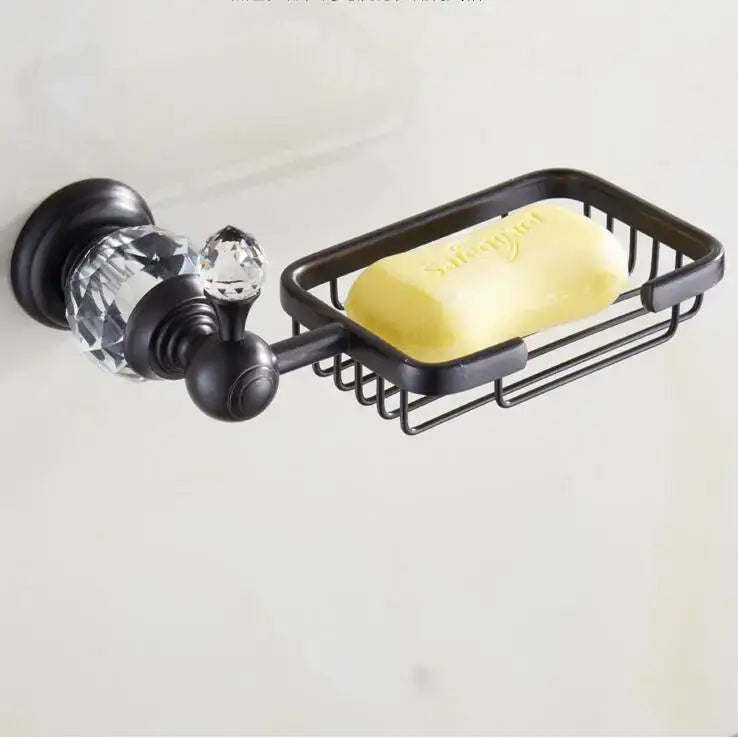 Brass Crystal Bath Accessories