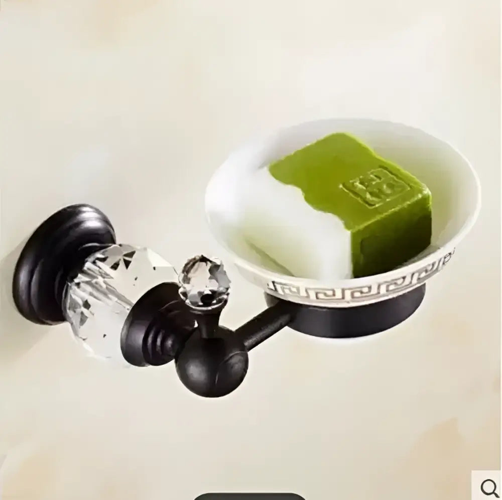 Brass Crystal Bath Accessories