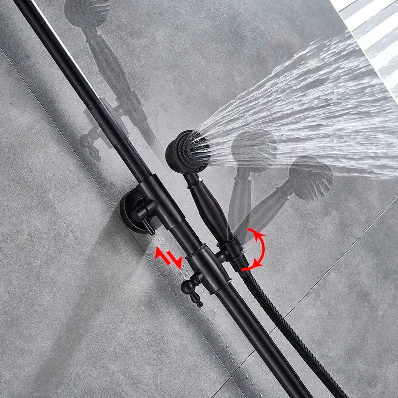 Black Bronze Shower Set with Handheld Spray