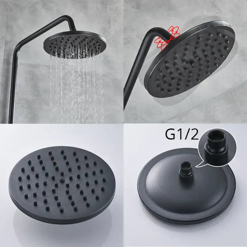Black Bronze Shower Set with Handheld Spray
