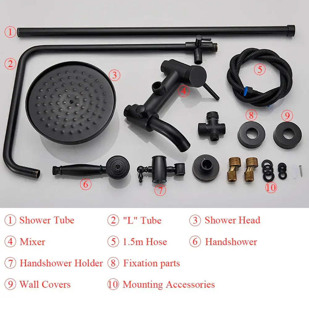 Black Bronze Shower Set with Handheld Spray