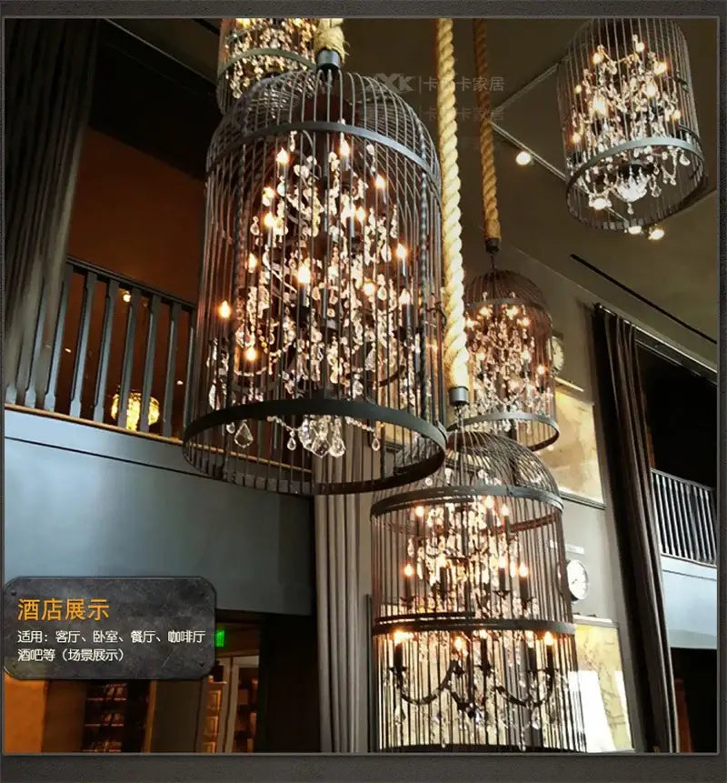 Bronze Birdcage Chandelier