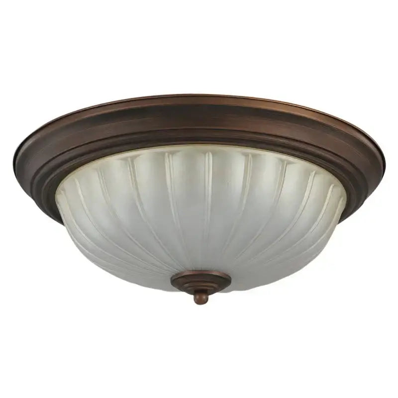 Black Bronze Ribbed Ceiling Light