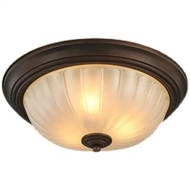 Black Bronze Ribbed Ceiling Light