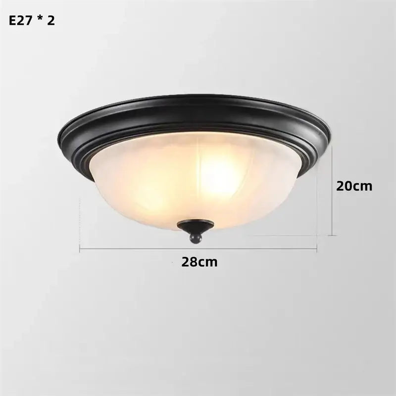 Black Bronze Ribbed Ceiling Light