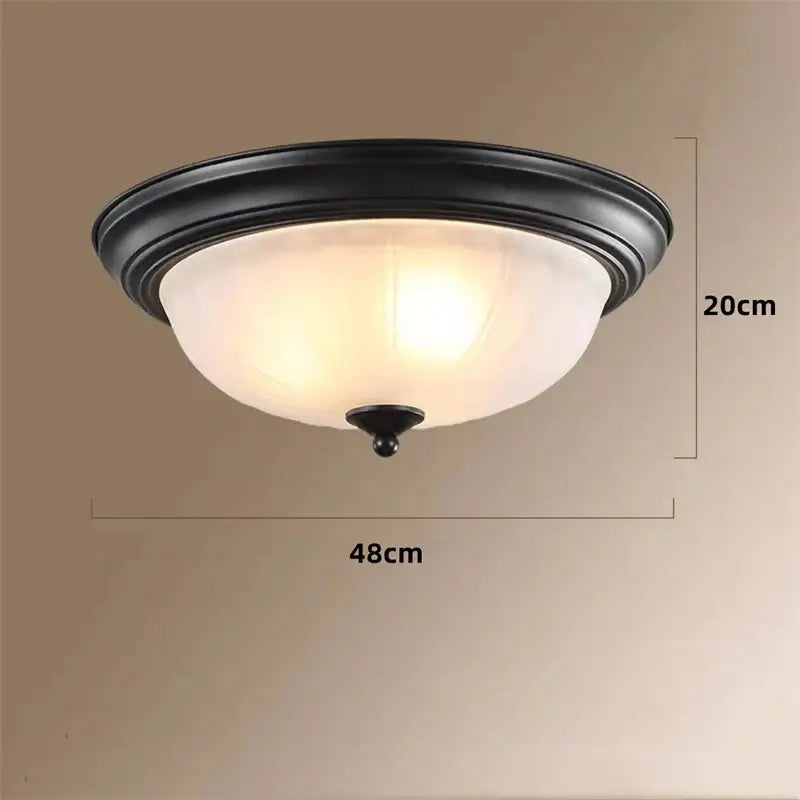 Black Bronze Ribbed Ceiling Light