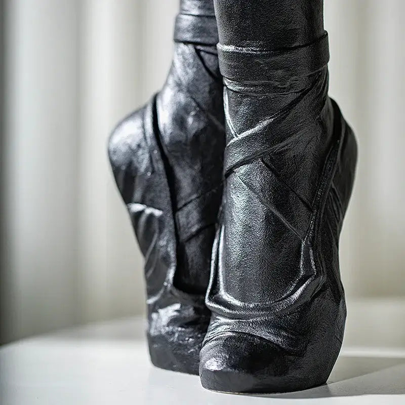 Black Ceramic Ballet Vase