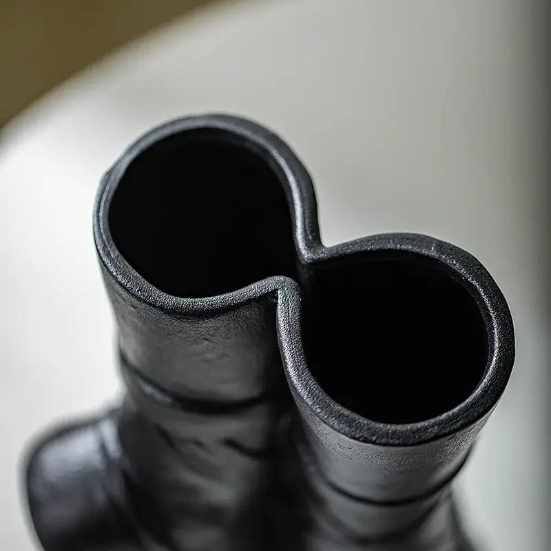Black Ceramic Ballet Vase