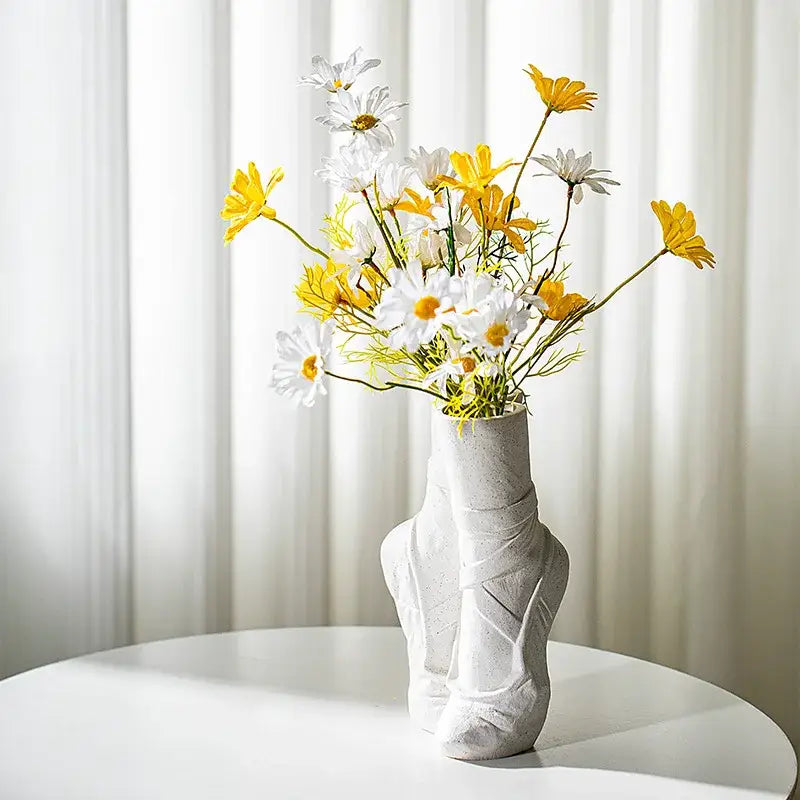 Black Ceramic Ballet Vase