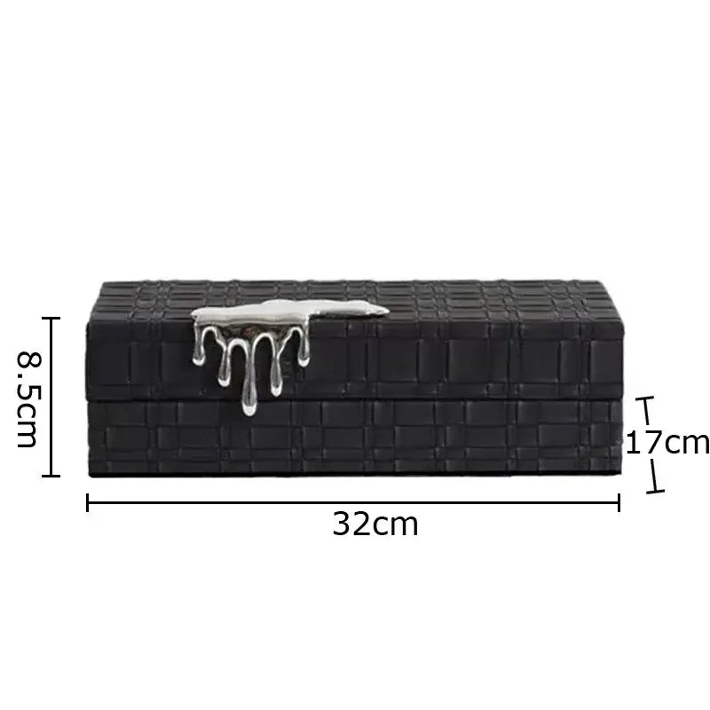 Black Leather Jewelry Box