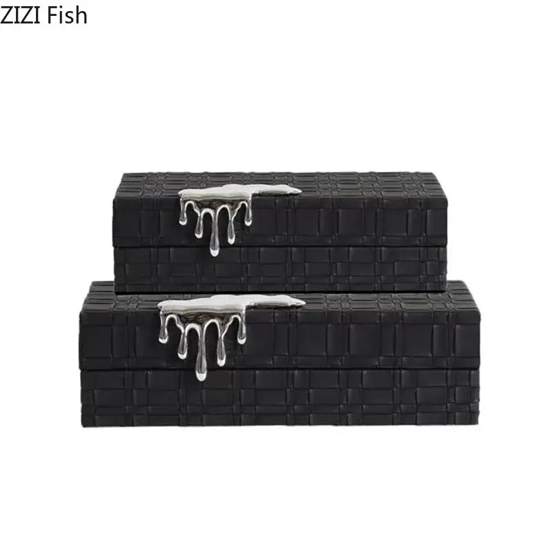 Black Leather Jewelry Box