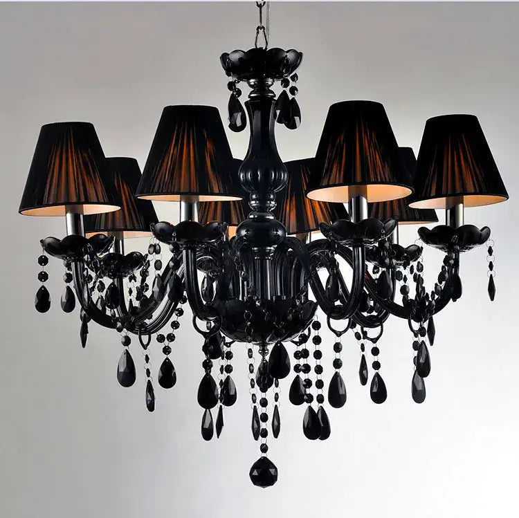 Black Crystal Dining Chandelier