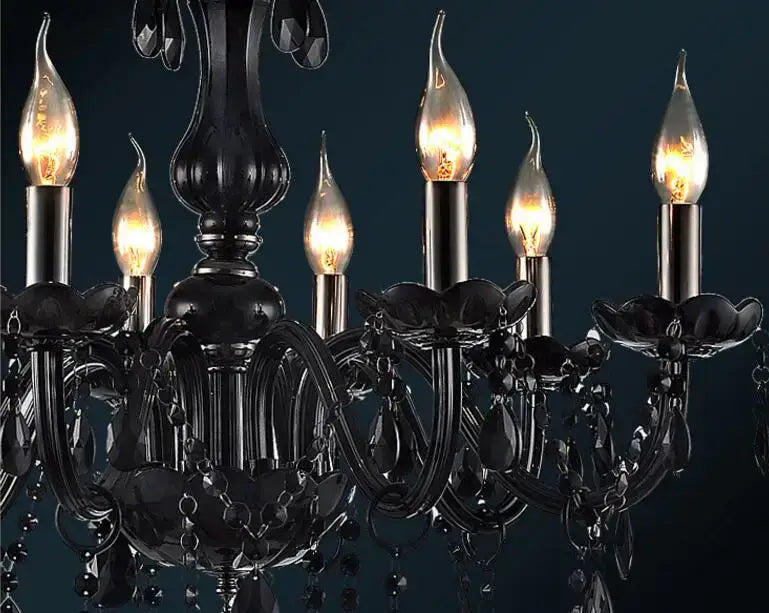 Black Crystal Dining Chandelier