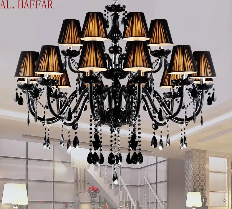 Black Crystal Dining Chandelier