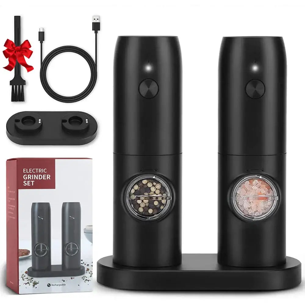 Rechargeable Salt Pepper Grinder Set