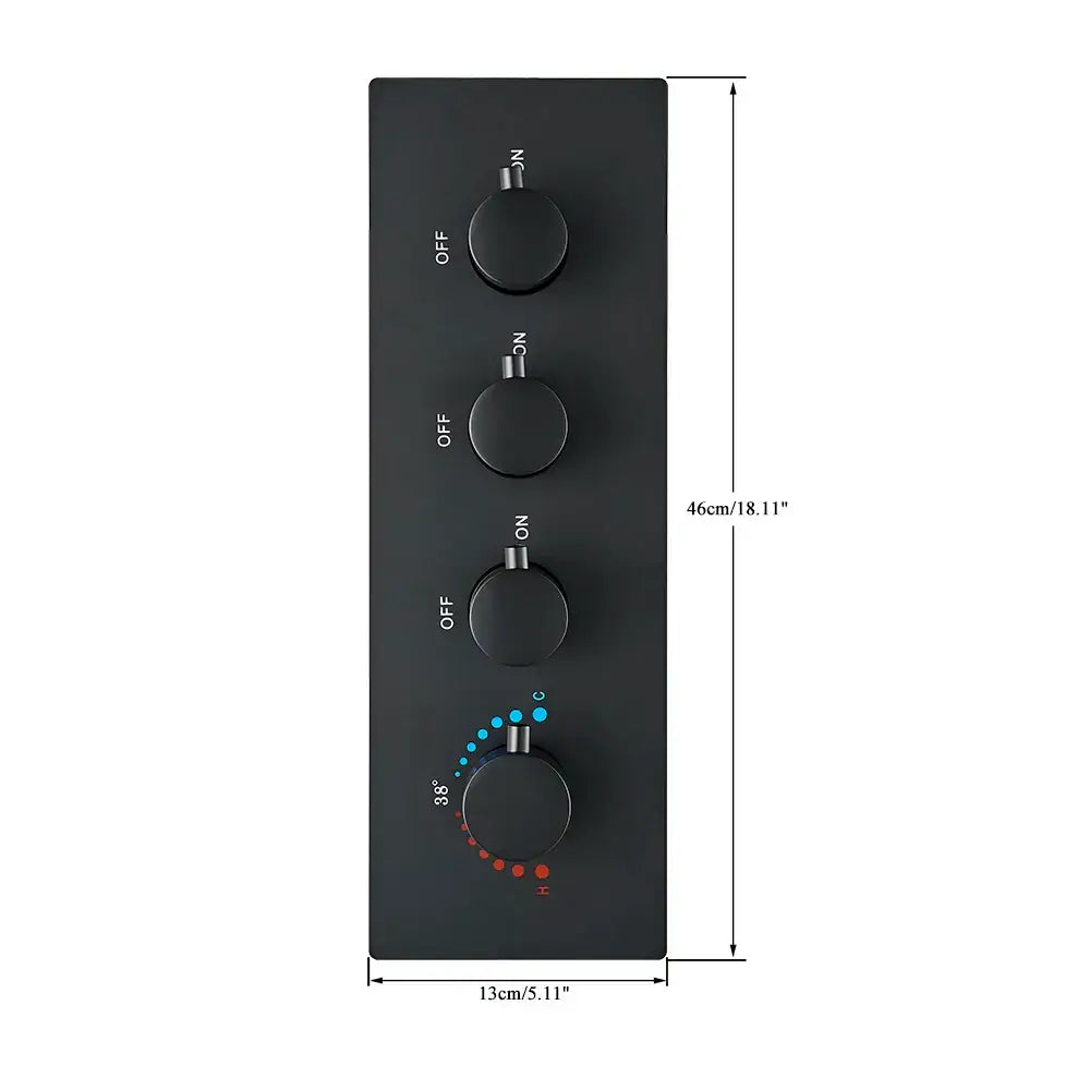 Brushed Gold Thermostatic Shower Mixer Valve