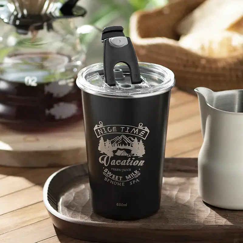 Black Insulated Bubble Tumbler