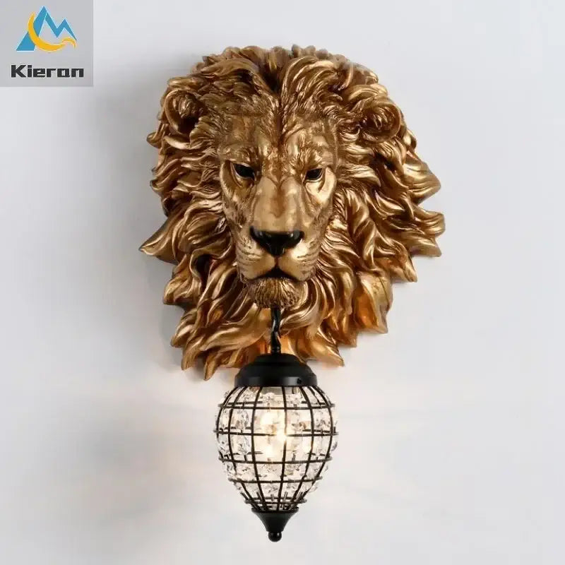 Black Lion Wall Lamp