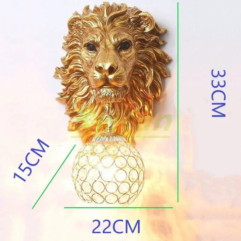 Black Lion Wall Lamp