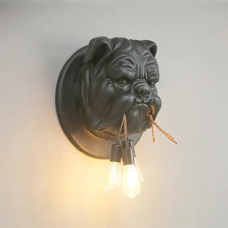 Black Matte Bulldog Wall Lamp