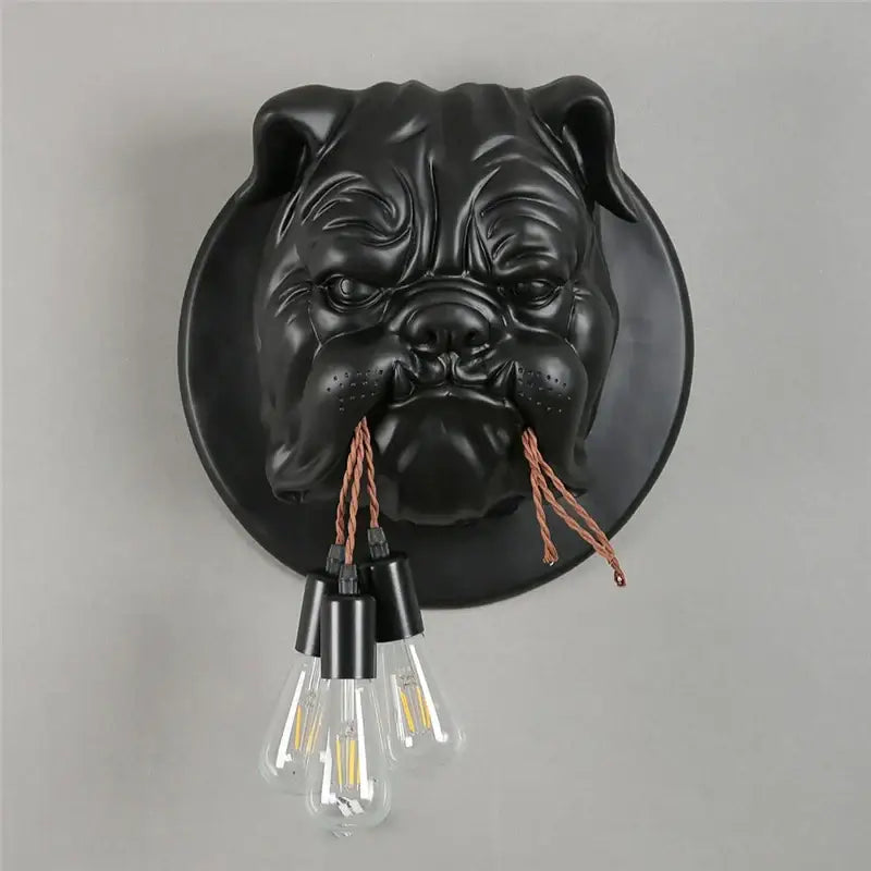 Black Matte Bulldog Wall Lamp