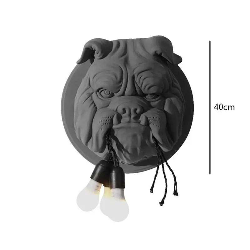 Black Matte Bulldog Wall Lamp