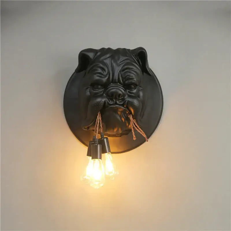Black Matte Bulldog Wall Lamp