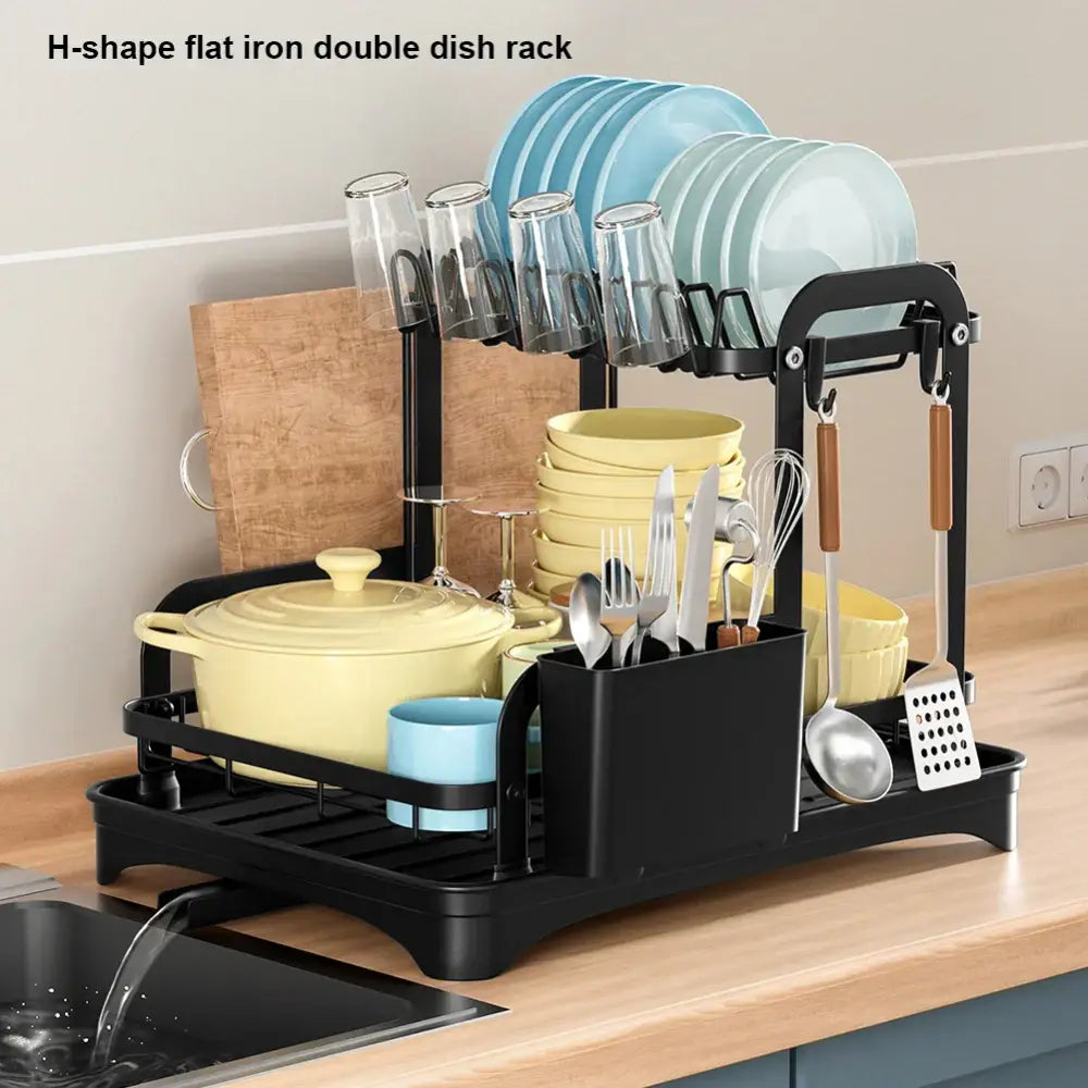Black Metal Dish Drainer