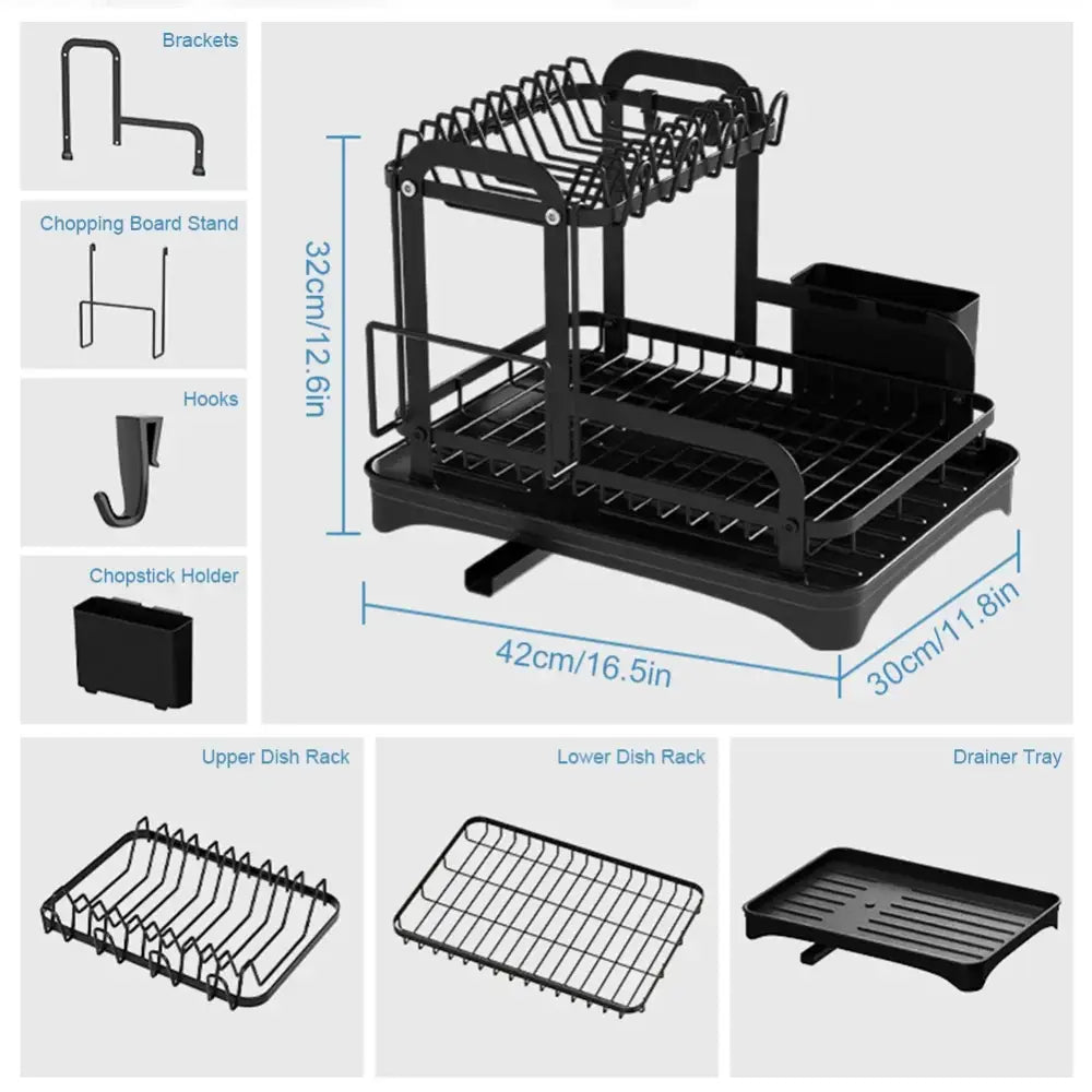 Black Metal Dish Drainer