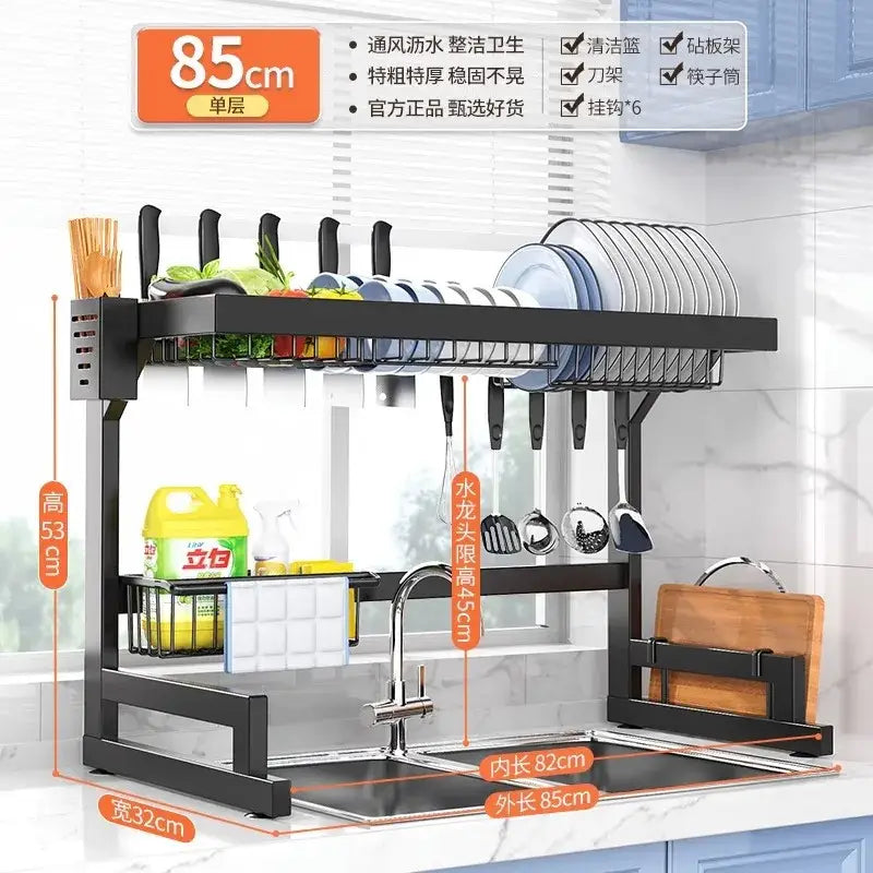 Black Metal 2-Tier Rack