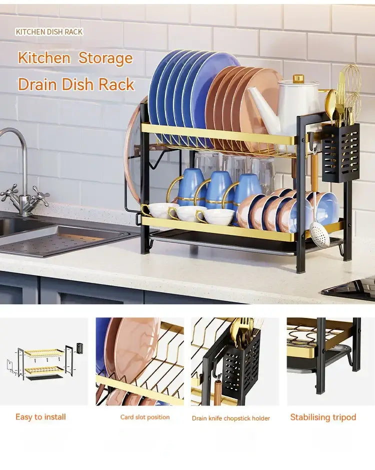Black Metal Kitchen Rack