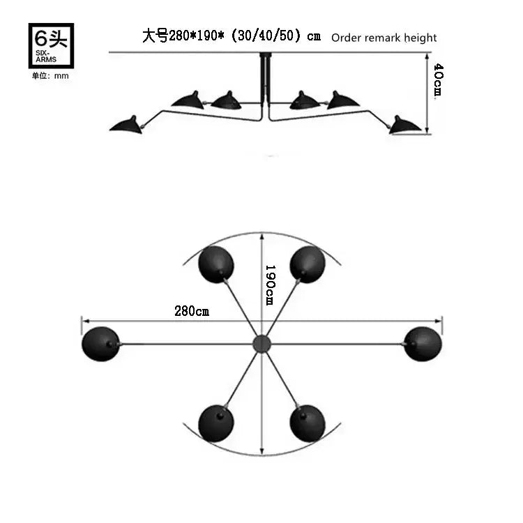 Black 3-Arm Floor Lamp