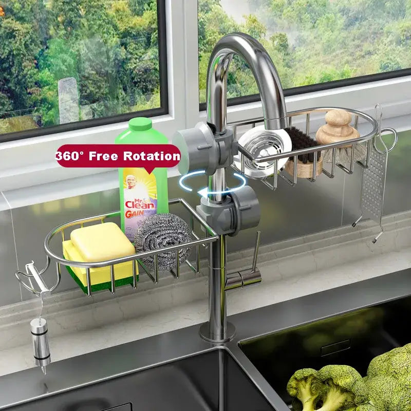 Black Metal Sink Rack
