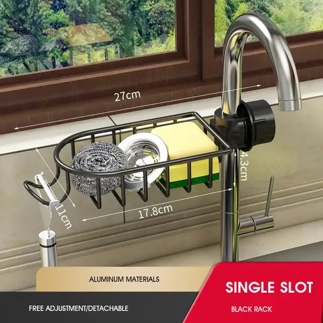 Black Metal Sink Rack