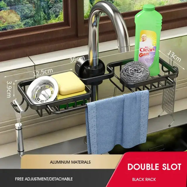 Black Metal Sink Rack