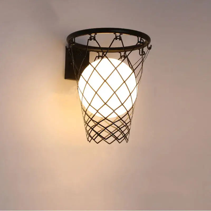 Black Metal Basketball Lamp