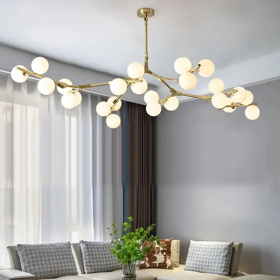 Black Glass Ball Chandelier Up To 24 Heads